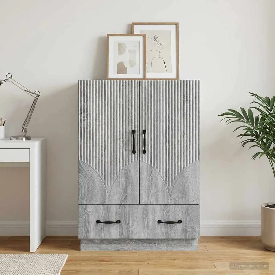 Buffet Sonoma gris 66 x 34,5 x 92 cm Bois d'ingénierie - 3