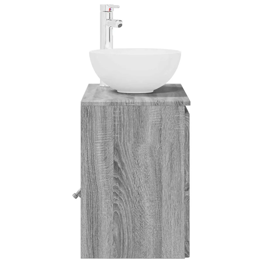 Vanité de lavabo mural Sonoma gris 49,5 x 35 x 63 cm - 4