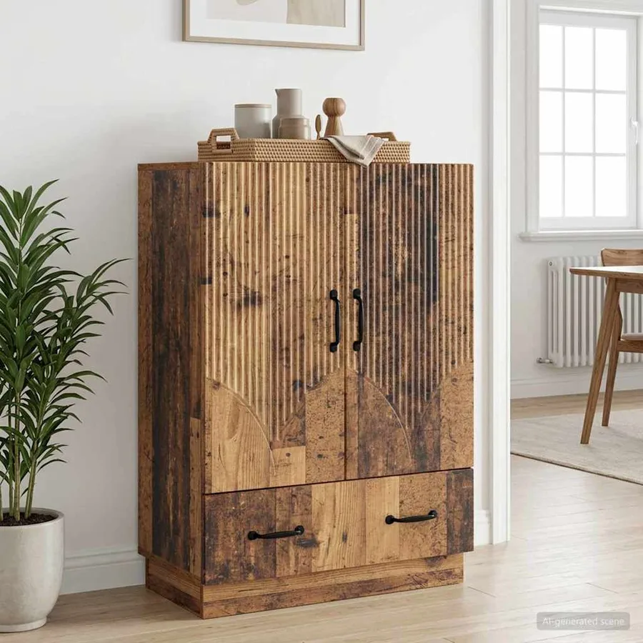 Buffet Bois ancien 66 x 34,5 x 92 cm Bois d'ingénierie - 3