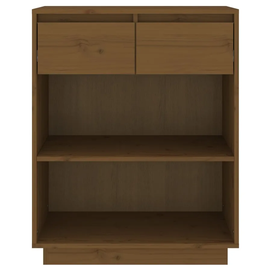 Armoire console Marron miel 60x34x75 cm Bois de pin solide - 5