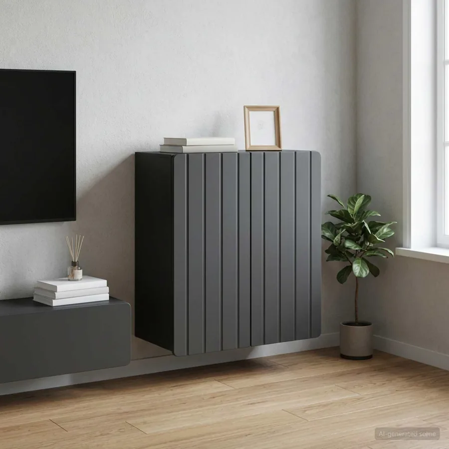 Armoire Murale Noir 59 x 31 x 64 cm Bois d'ingénierie