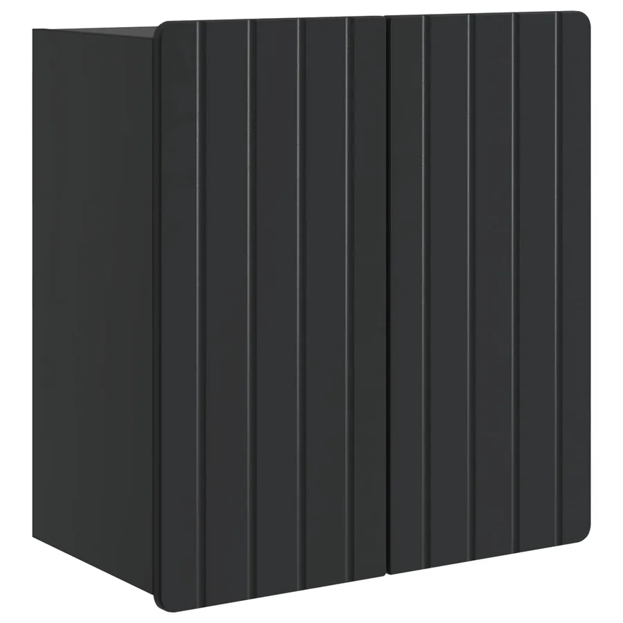 Armoire Murale Noir 59 x 31 x 64 cm Bois d'ingénierie - 2