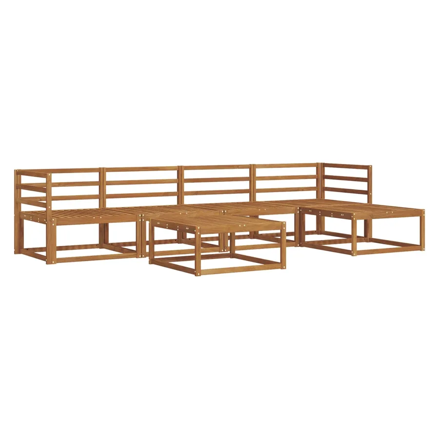 Ensemble de canapés d'extérieur 6 pcs Naturel - 2