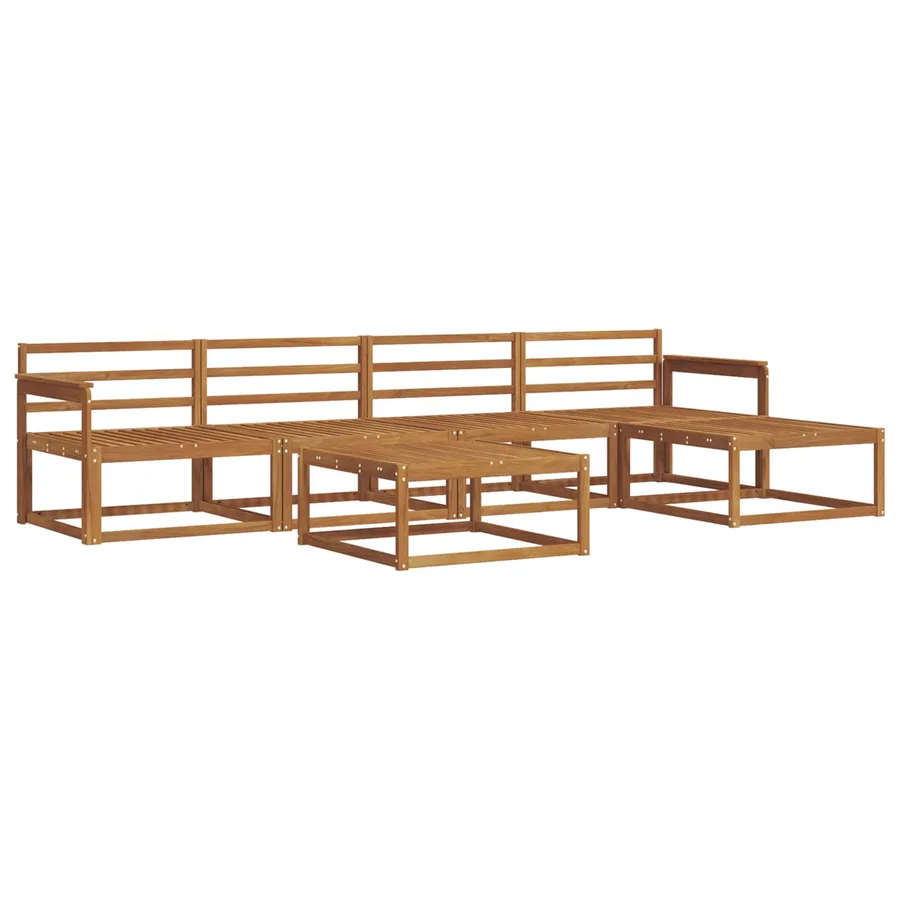 Ensemble de canapés d'extérieur 6 pcs Naturel - 2