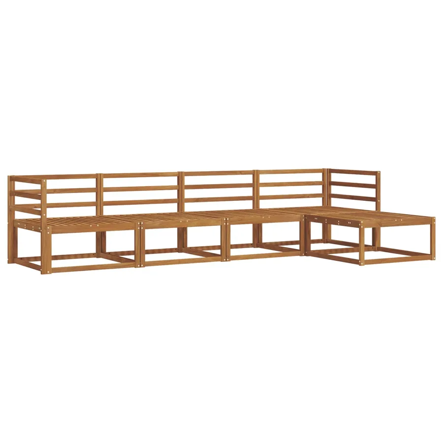 Ensemble de canapés d'extérieur 5 pcs Naturel - 2
