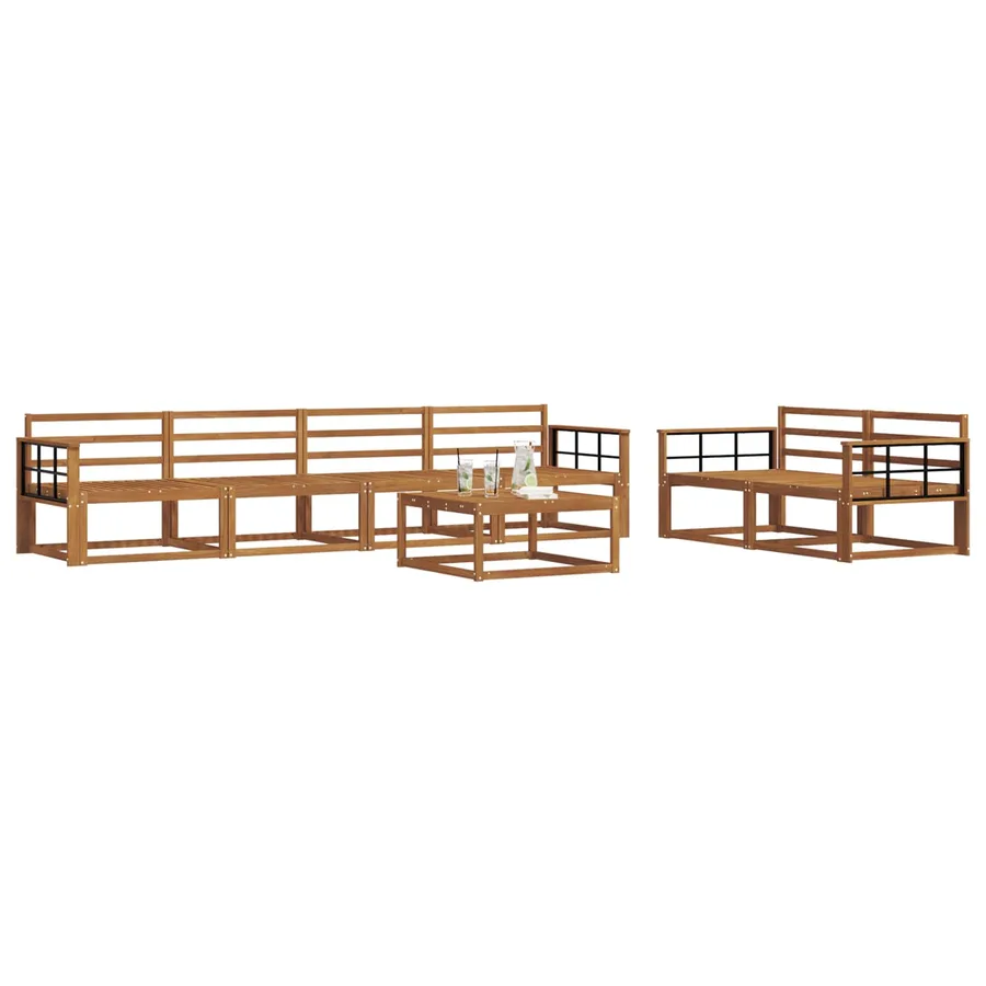 Ensemble de canapés d'extérieur 7 pcs Naturel - 3