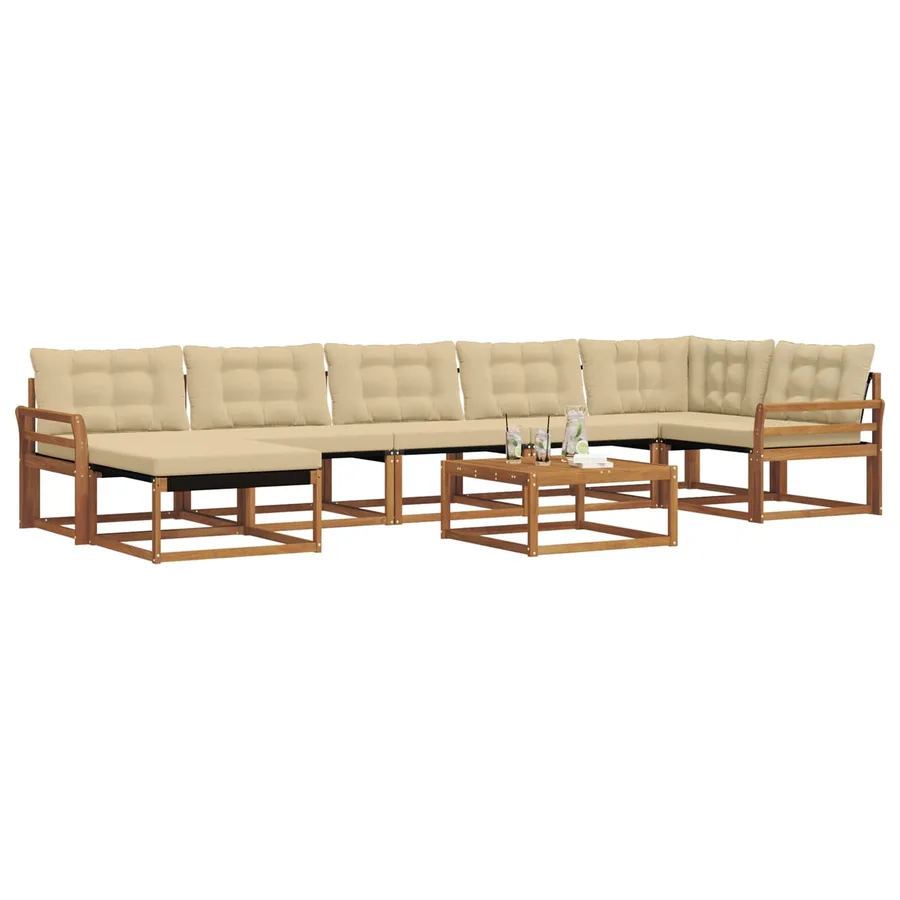 Ensemble de canapés d'extérieur 22 pcs Naturel et Beige - 3