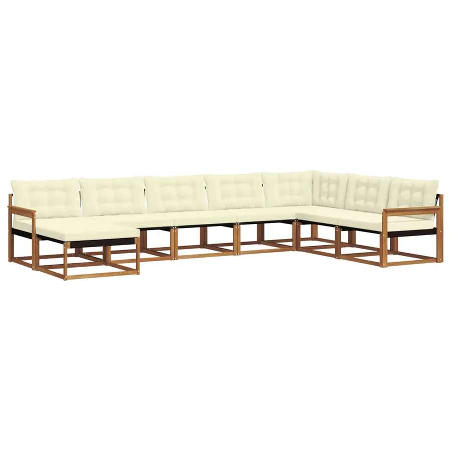 Ensemble de canapés d'extérieur 8 pcs Naturel et Crème - 2