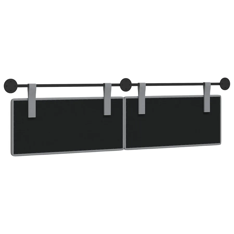 Tête de lit suspendue Gris clair tissu - 7