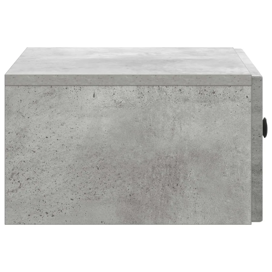 Cabinet de chevet mural Gris béton 49 x 34,5 x 20 cm - 6