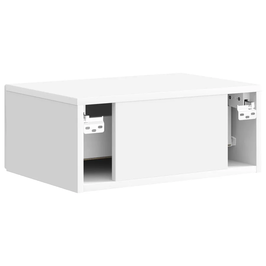 Cabinet de chevet mural Blanc brillant 49 x 34,5 x 20 cm - 7