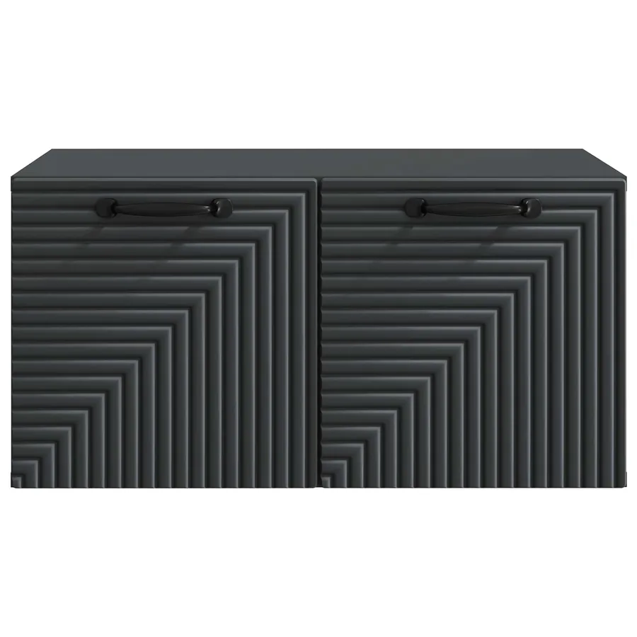 Meuble TV mural Noir 59,5 x 41 x 30 cm Bois d'ingénierie - 6