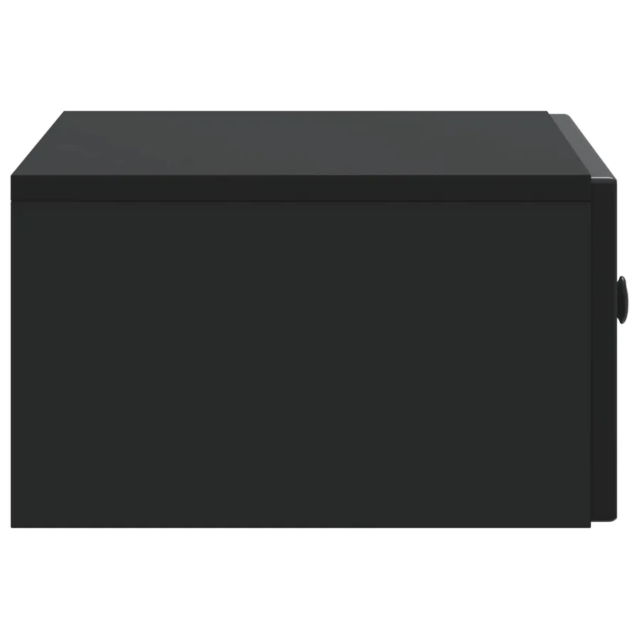 Cabinet de chevet mural avec tiroir Noir 49 x 34,5 x 20 cm - 6