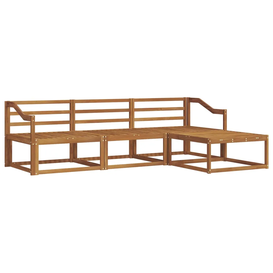 Ensemble de canapés d'extérieur 4 pcs Naturel - 2