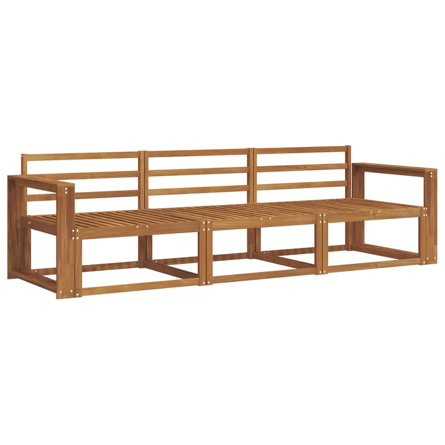 Ensemble de canapés d'extérieur 3 pcs Naturel - 2