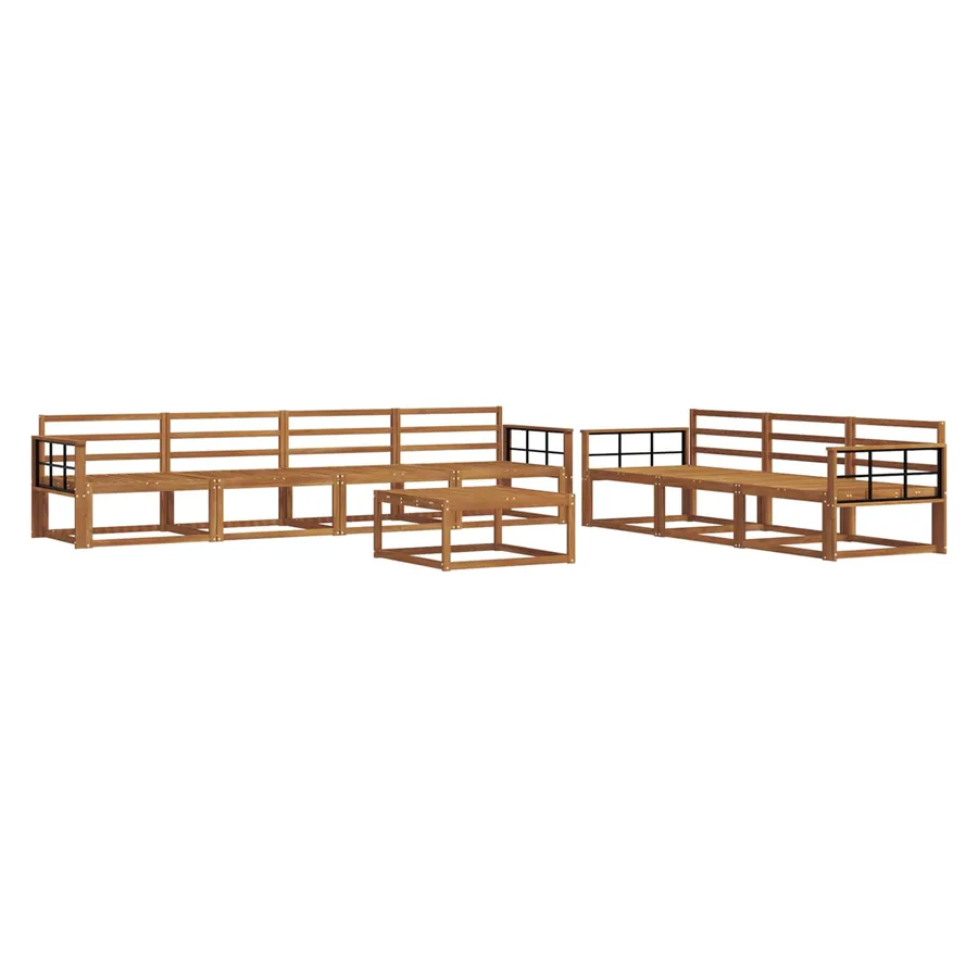 Ensemble de canapés d'extérieur 8 pcs Naturel - 2