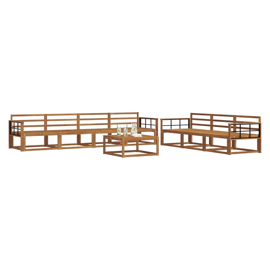 Ensemble de canapés d'extérieur 8 pcs Naturel - 3