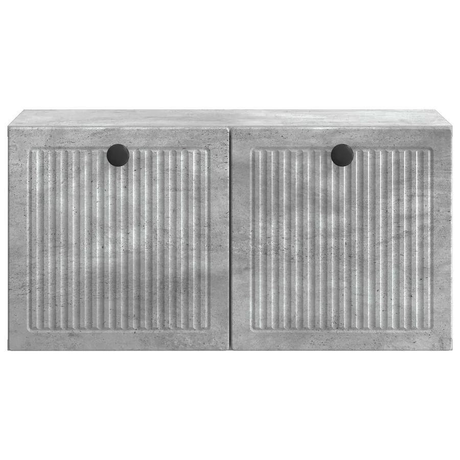 Meuble TV mural Gris béton 59,5 x 31 x 30 cm Bois d'ingénierie - 6