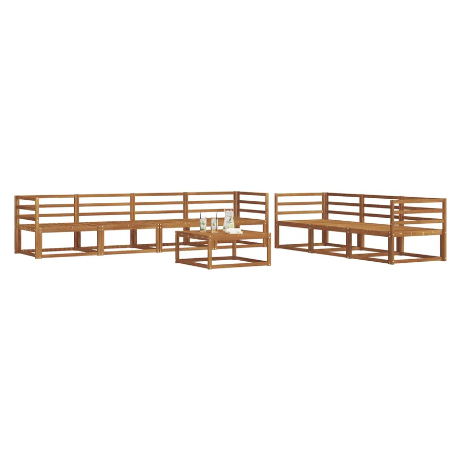 Ensemble de canapés d'extérieur 8 pcs Naturel - 3