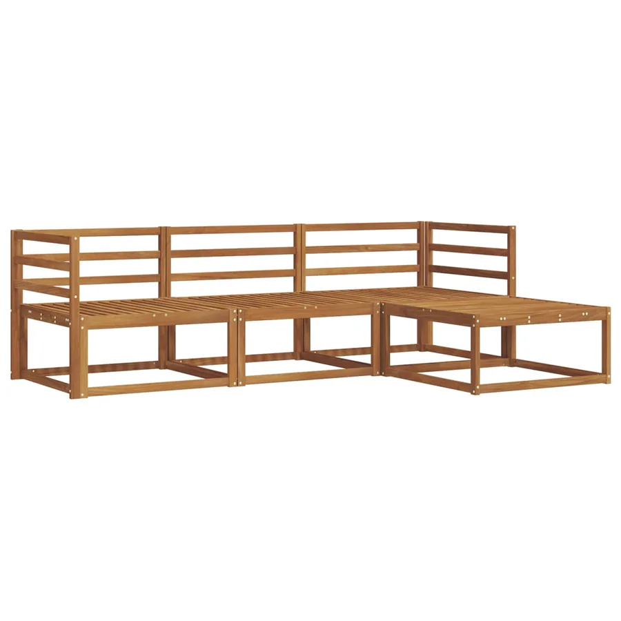 Ensemble de canapés d'extérieur 4 pcs Naturel - 2