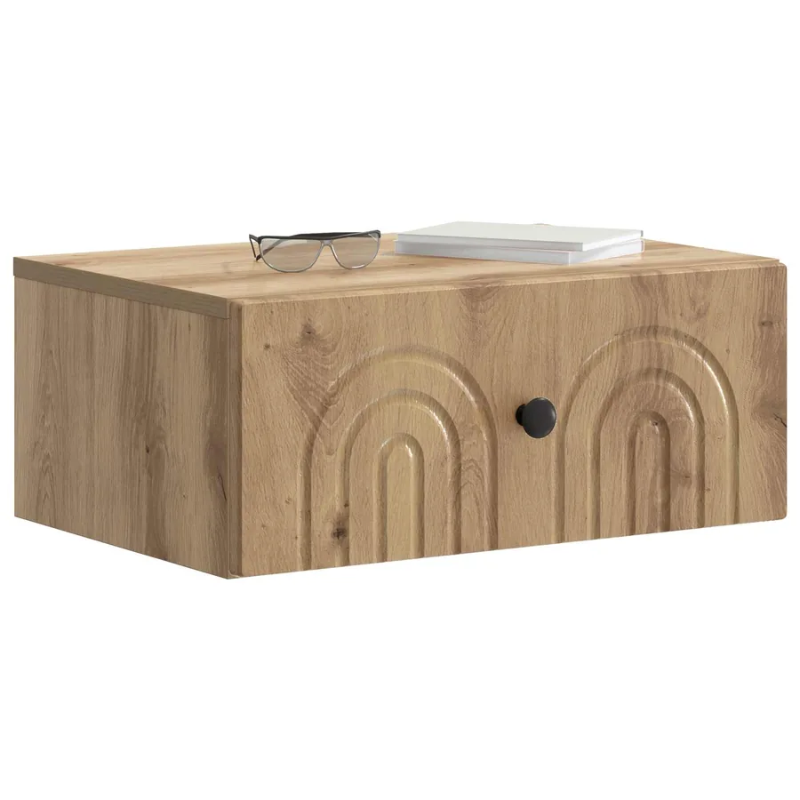 Cabinet de chevet mural 2 pc Chêne artisanal 49 x 34,5 x 20 cm - 3