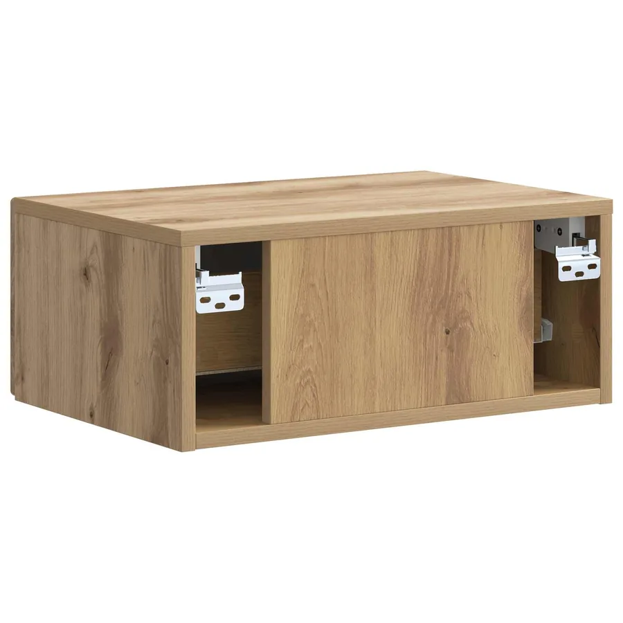 Cabinet de chevet mural 2 pc Chêne artisanal 49 x 34,5 x 20 cm - 9