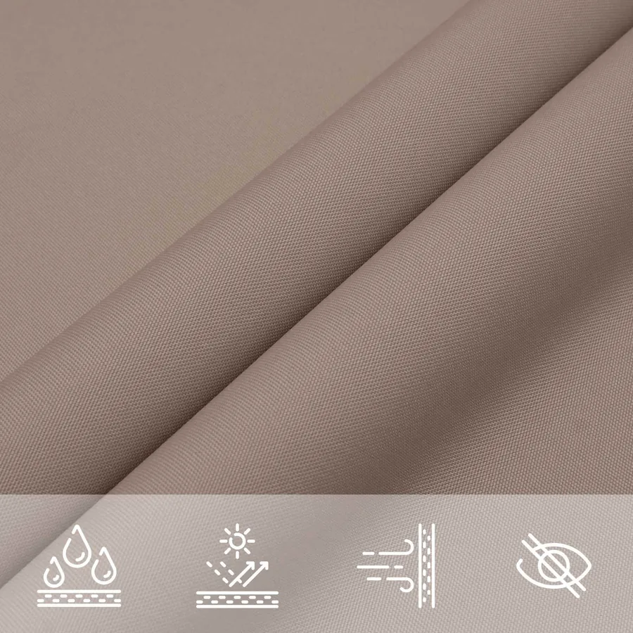 Voile d'ombre Taupe 6 x 2 m 100 % polyester Oxford - 6