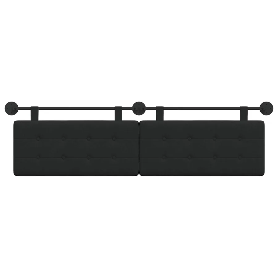 Tête de lit suspendue Noir Tissu - 5