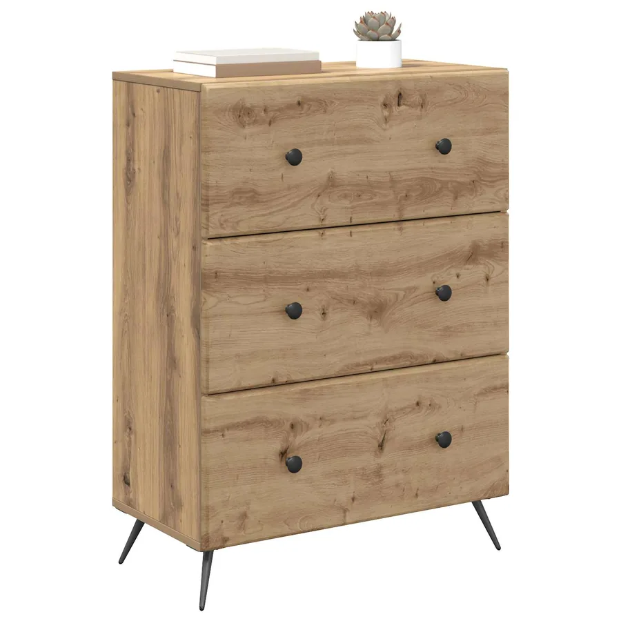 Armoire à tiroirs 66 x 34,5 x 90 cm Bois d'ingénierie - 3