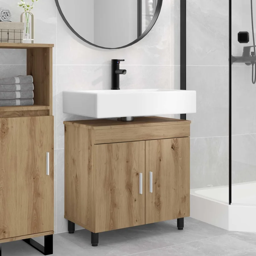 Unité de vanité de salle de bain Chêne artisanal