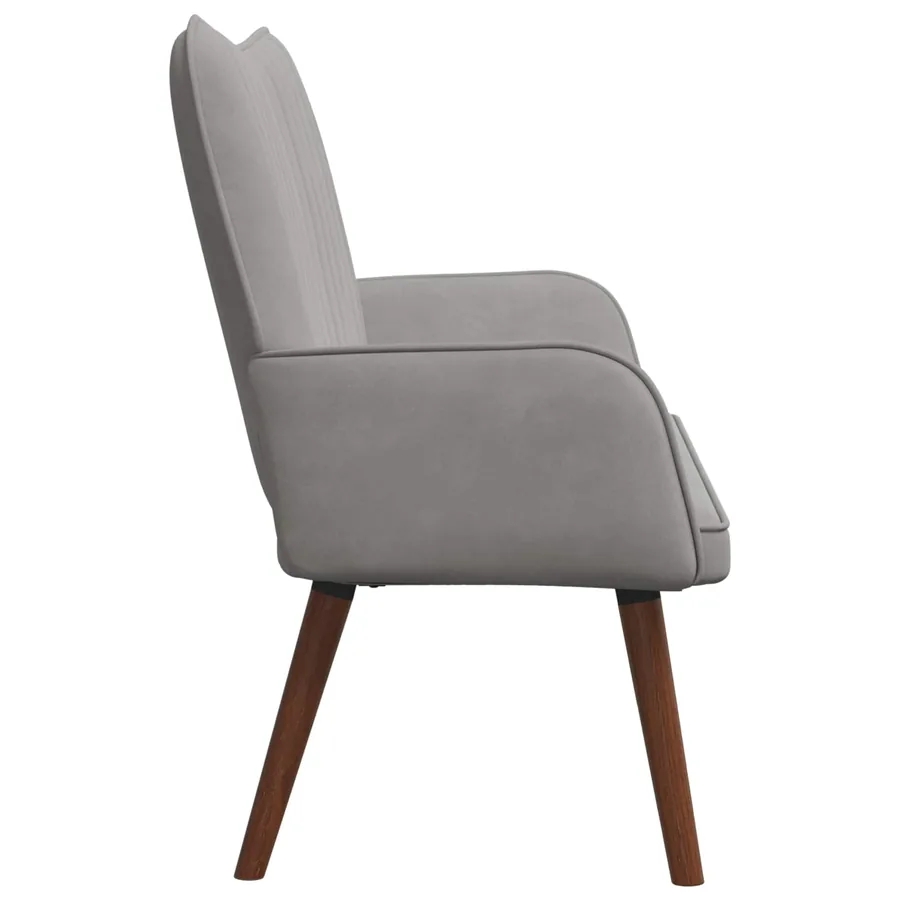 Sofa 2 places Gris clair 115 x 61 x 87 cm Velours - 5