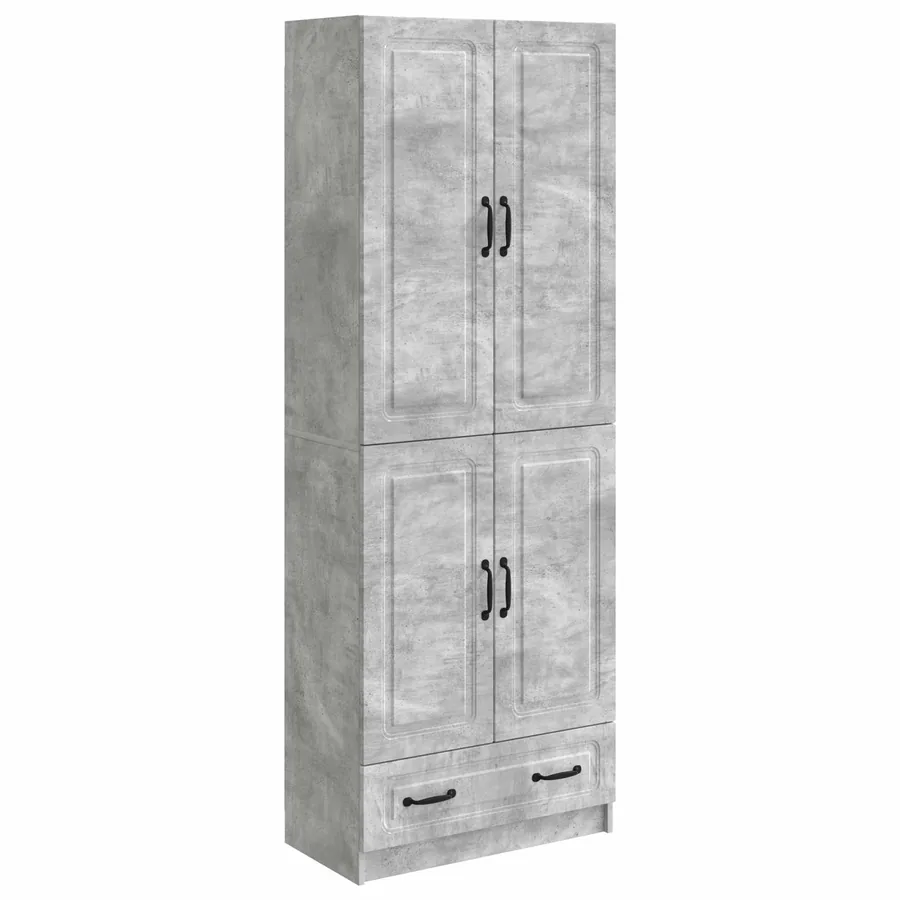 Ensemble de Meubles 2 pcs Gris béton Bois d'ingénierie - 2