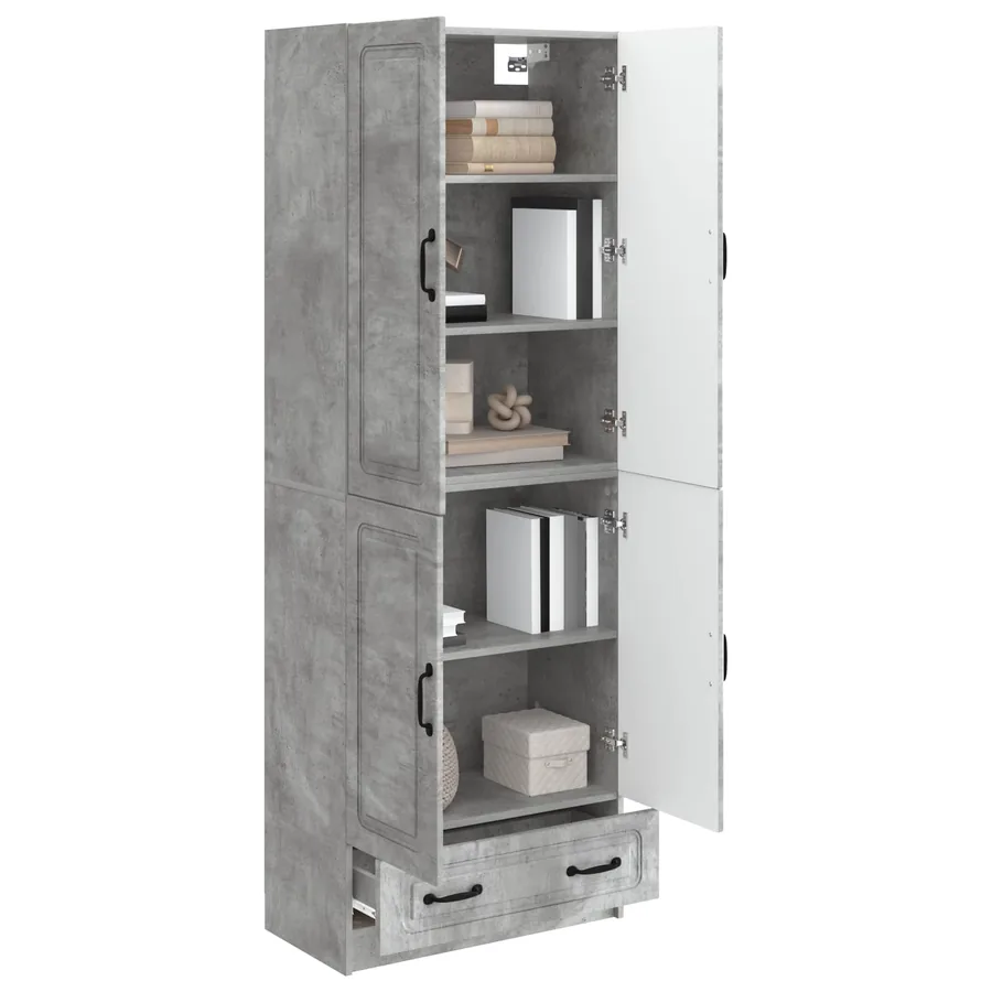 Ensemble de Meubles 2 pcs Gris béton Bois d'ingénierie - 3