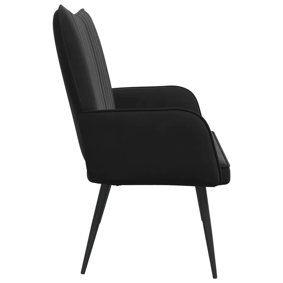 Sofa 2 places Noir 115 x 61 x 87 cm Velours - 5