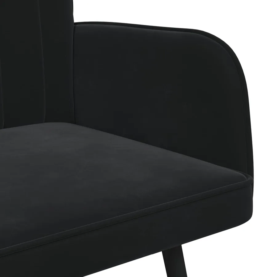 Sofa 2 places Noir 115 x 61 x 87 cm Velours - 7