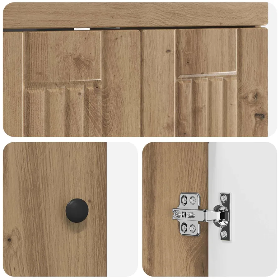 Ensemble de mobilier de salle de bain Chêne artisanal - 10