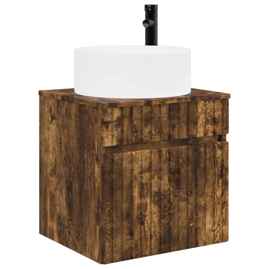 Ensemble d'armoire de salle de bain 4 pcs Chêne fumé - 5