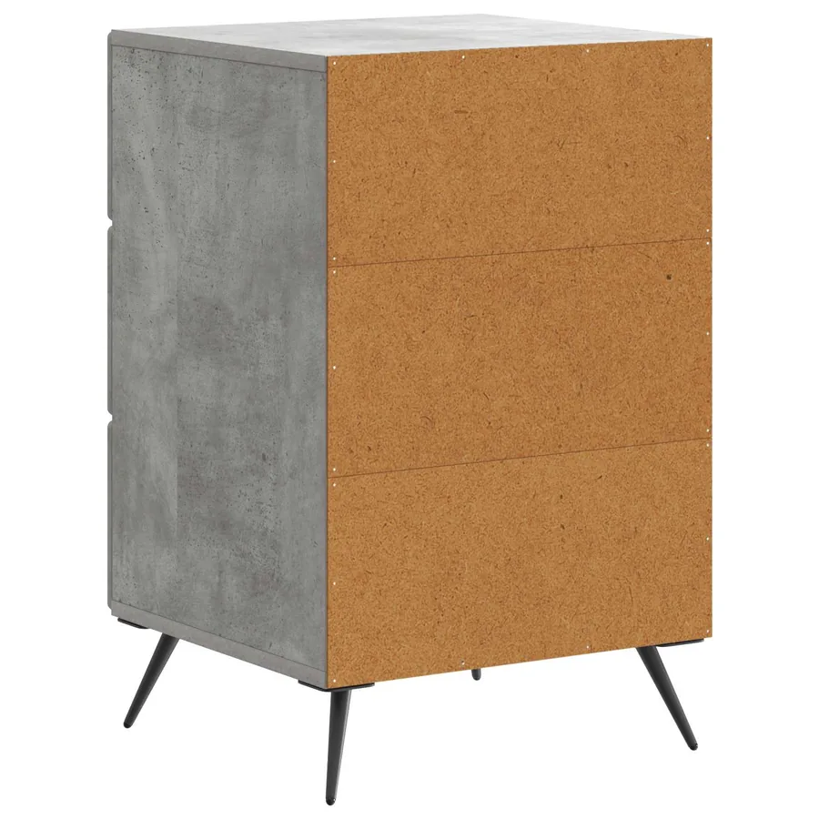 Cabinet de chevet avec tiroir Gris béton 43 x 41 x 66,5 cm - 7
