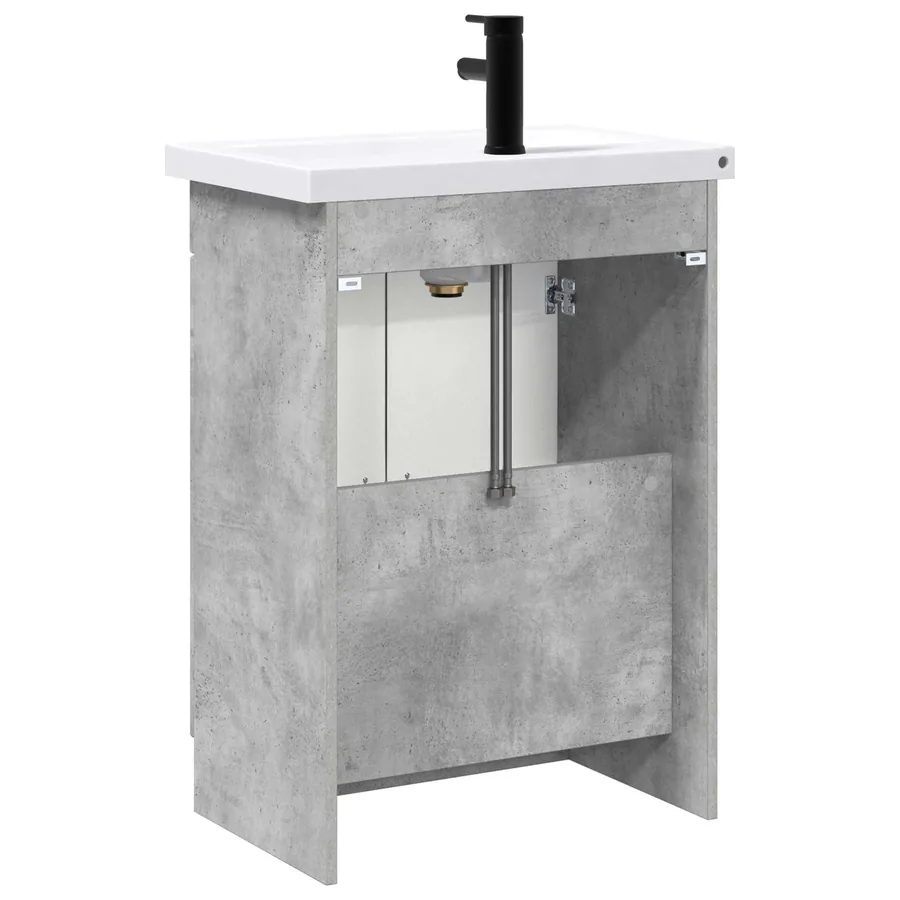 Ensemble de mobilier de salle de bain Gris béton - 7