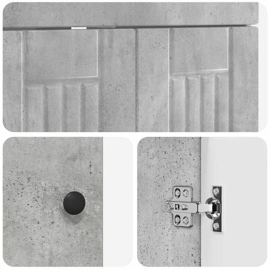 Ensemble de mobilier de salle de bain Gris béton - 8