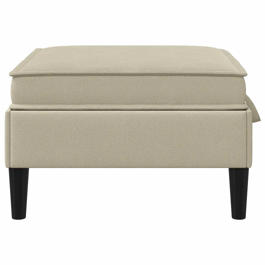 Pouf avec Rangement Sable Velours - 5