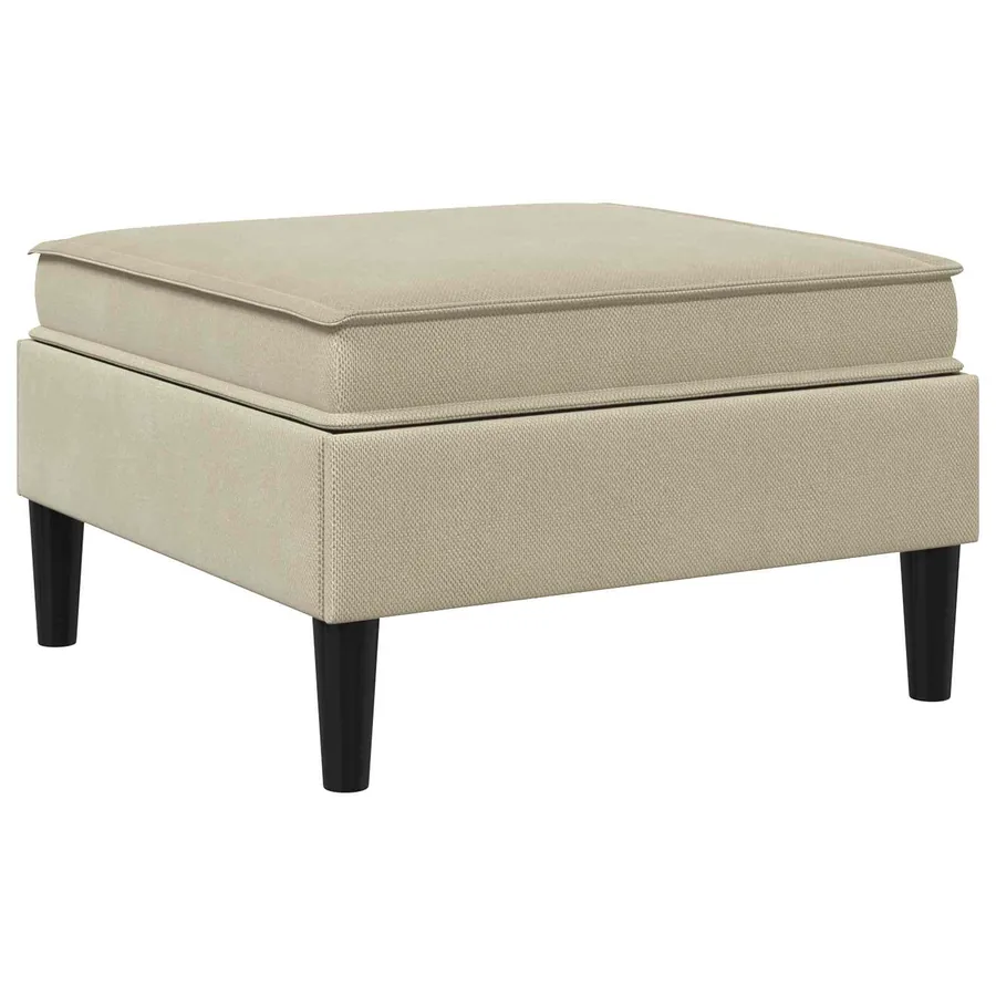 Pouf avec Rangement Sable Velours - 6