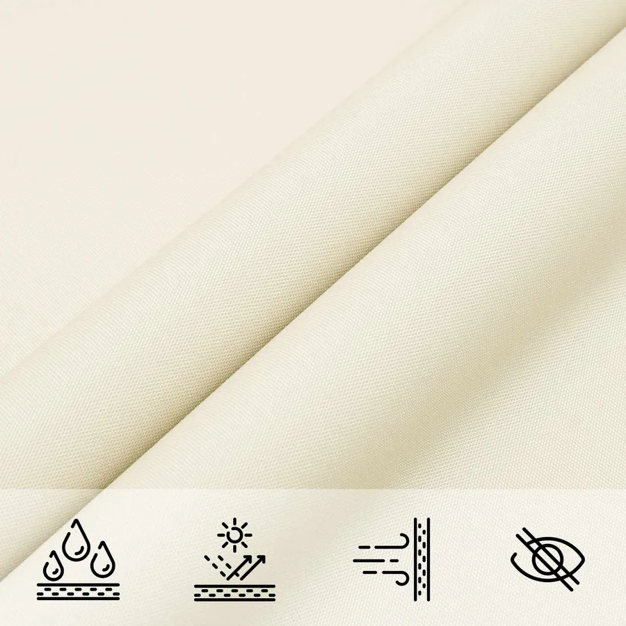 Voile d'ombre Crème 6 x 2,5 m 100 % polyester Oxford - 6