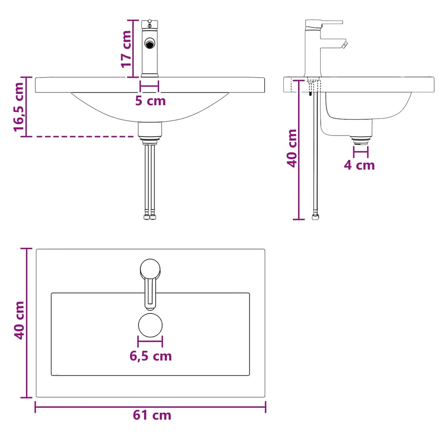 Ensemble de mobilier de salle de bain Chêne Sonoma - 12