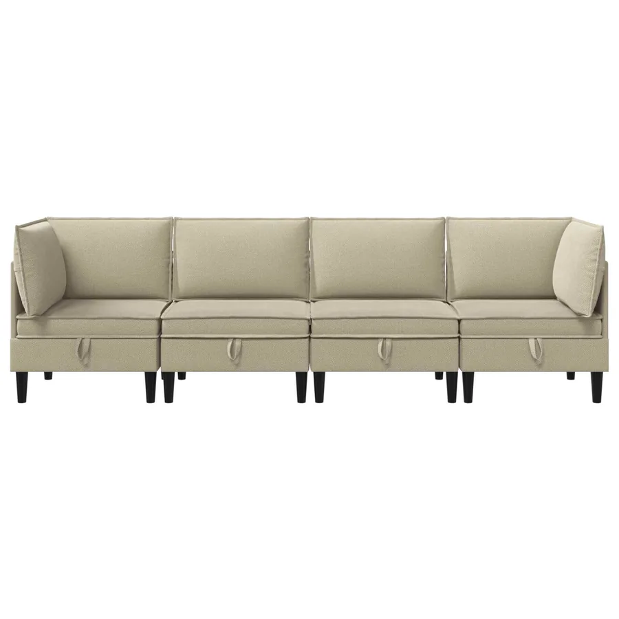 Ensemble de meubles pour le salon 4 pcs Sable Tissu - 7