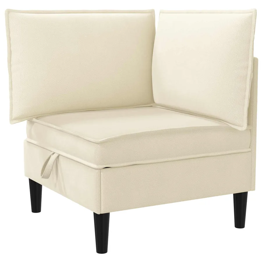 Ensemble de meubles pour le salon 6 pcs Crème Tissu - 4