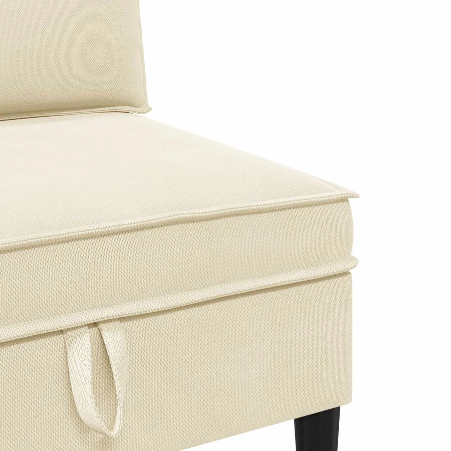 Ensemble de meubles pour le salon 4 pcs Crème Tissu - 9