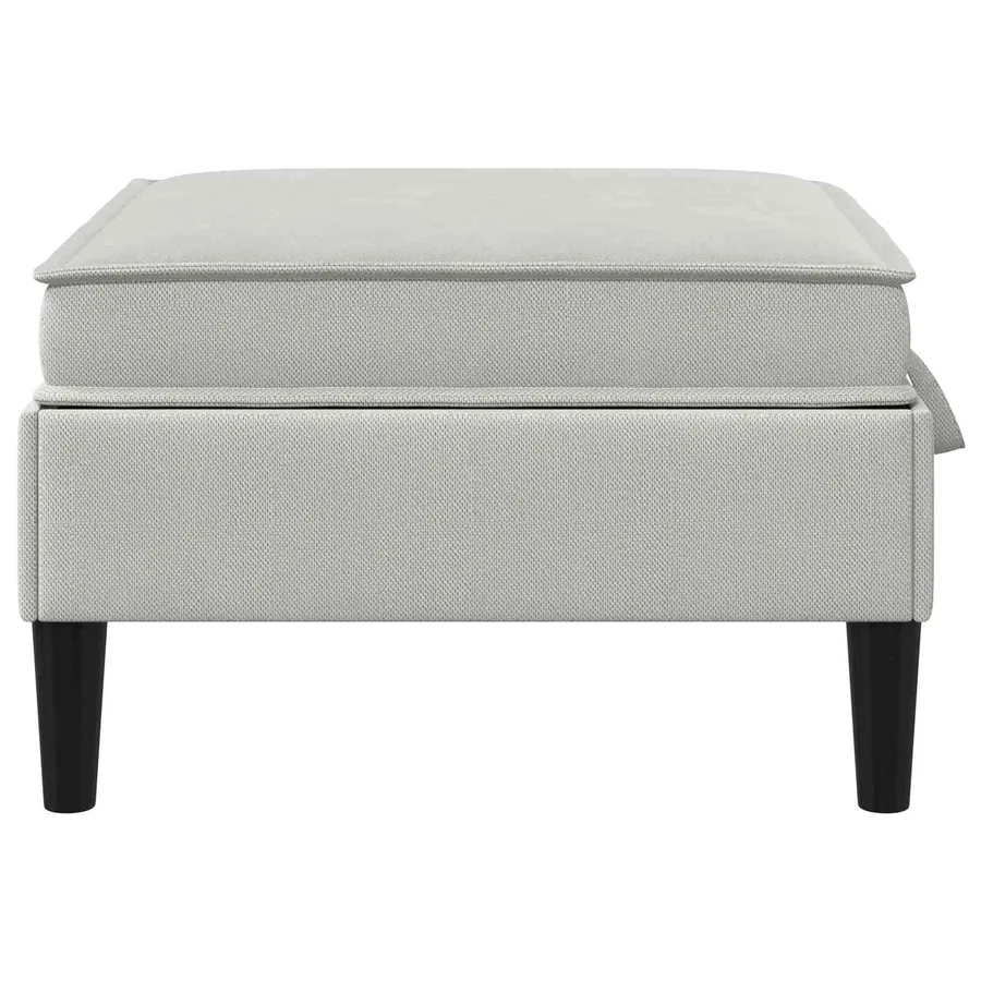 Pouf avec Rangement Gris clair Velours - 5