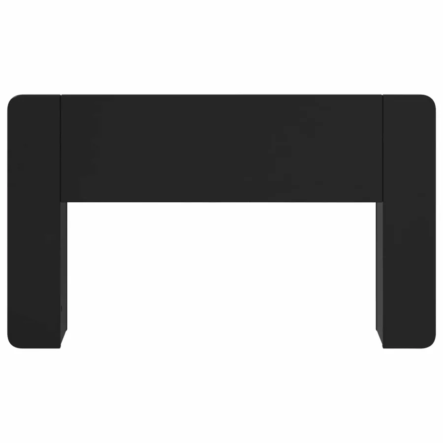Cabinet de Tête de Lit avec stockage Noir 135 x 18,5 x 80 cm - 5