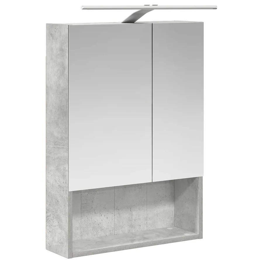 Ensemble de mobilier de salle de bain 5 pcs Gris béton - 7